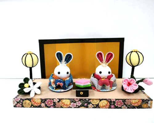 おひな様 ひな祭り つまみ細工 うさぎ その他インテリア雑貨 himadare