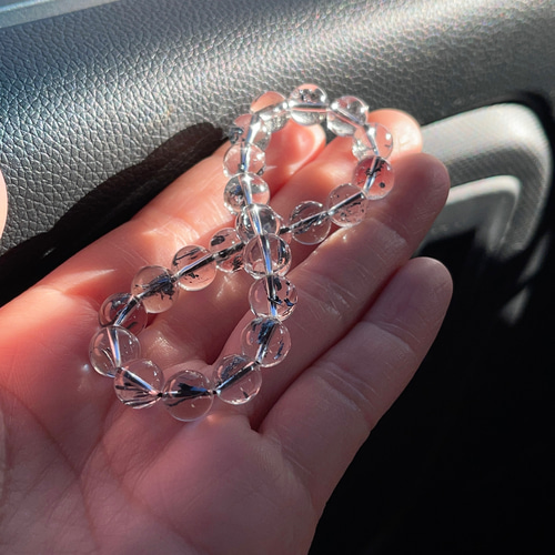 8.1-8.4 天然無処理 スティブナイトインクォーツ ブレスレット