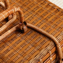 【手編み竹器】手作り竹製収納バッグ野食ケース 7枚目の画像