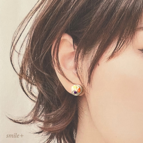 ホイップクリーム4つセット ピアス/イヤリング ピアス（スタッド・一