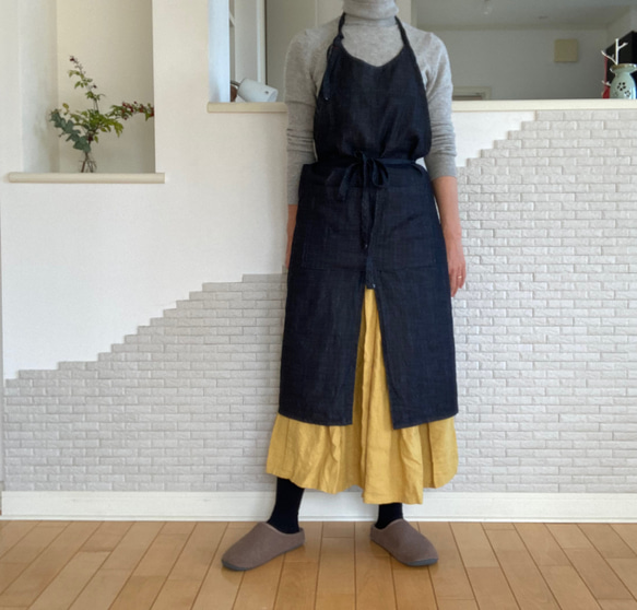 【Denim Apron】★働きもののデニムエプロン★無料丈直し★ 5枚目の画像