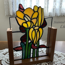 ステンドグラス パネル「クロッカスの花束」① 3枚目の画像
