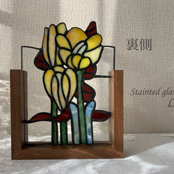 ステンドグラス パネル「クロッカスの花束」① 5枚目の画像