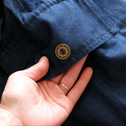 寬鬆粗獷的內縫輪廓 * 裹身設計 * 牛仔 Sarouel 褲 * 靛藍 第9張的照片