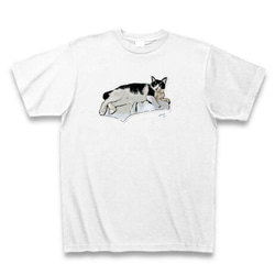 愛猫Tシャツ 作れます！【オーダーメイド】オーガニックコットン 白　うちの子 9枚目の画像