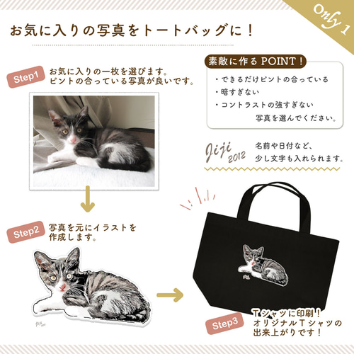 愛猫トート 作れます!【オーダーメイド】ランチトート 黒 うち 愛猫トート 作れます!【オーダーメイド】ランチトート 黒 うち