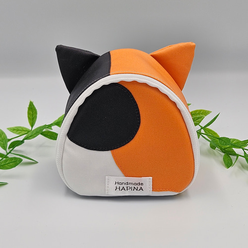 猫の日2023】おにぎりポーチ おにぎりケース 猫耳 ねこ耳 三毛猫 ミケ