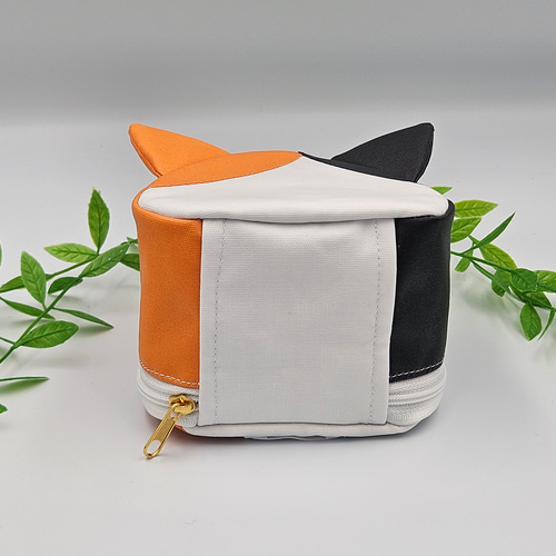 猫の日2023】おにぎりポーチ おにぎりケース 猫耳 ねこ耳 三毛猫 ミケ