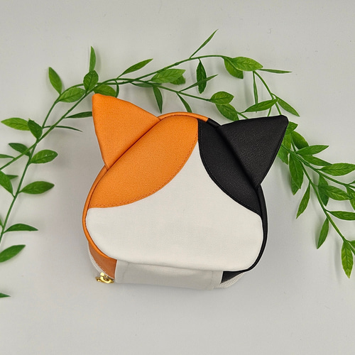 猫の日2023】おにぎりポーチ おにぎりケース 猫耳 ねこ耳 三毛猫 ミケ