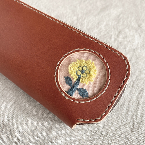 ミナペルホネンハンドメイド 専用ページ レザークラフト ミナペルホネン ×レザー ペンケース2色展開