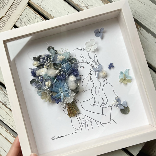 特集掲載】色が選べる「花束」ドライフラワーフレームアート ドライ