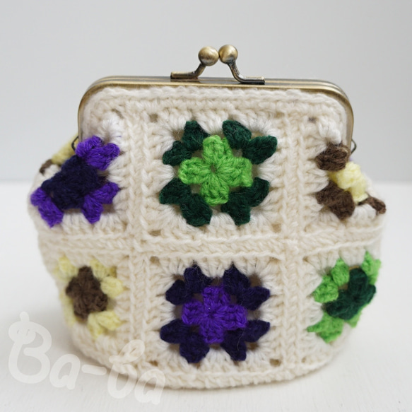 Ba-ba handmade Granny Square pouch No.C1542 第3張的照片