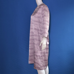 着物リメイク　ロングワンピース（絹着物地）八分袖 3枚目の画像