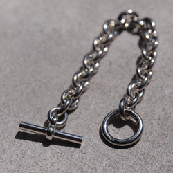 シルバー 925 ラウンドチェーン　ブレスレット　コマ幅約12mm Silver 925 (受注生産) 3枚目の画像