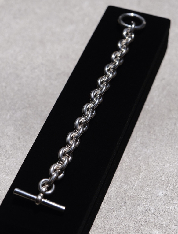 シルバー 925 ラウンドチェーン　ブレスレット　コマ幅約12mm Silver 925 (受注生産) 6枚目の画像