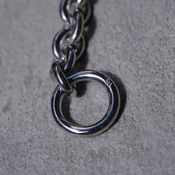 シルバー 925 ラウンドチェーン　ブレスレット　コマ幅約12mm Silver 925 (受注生産) 5枚目の画像