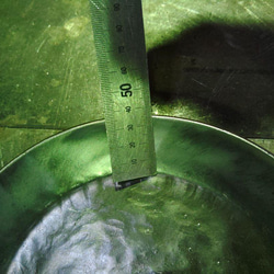 中サイズ（深型タイプ）3.2mm極厚　丸い形　鉄フライパン　ブッシュクラフト 6枚目の画像