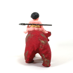 金太郎と木彫りの赤金熊　和紙貼りリメイク　 7枚目の画像