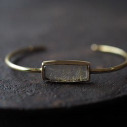 rutile quartz brass bangle (yukidoke) 9枚目の画像