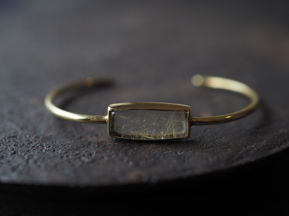 rutile quartz brass bangle (yukidoke) 9枚目の画像