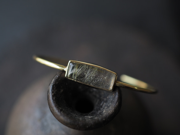 rutile quartz brass bangle (yukidoke) 1枚目の画像