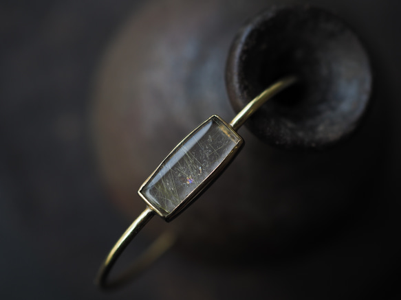 rutile quartz brass bangle (yukidoke) 2枚目の画像