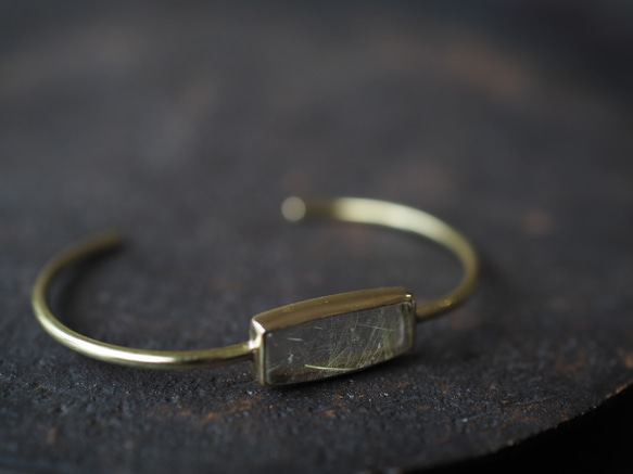 rutile quartz brass bangle (yukidoke) 11枚目の画像