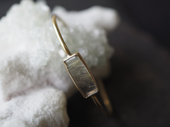 rutile quartz brass bangle (yukidoke) 7枚目の画像