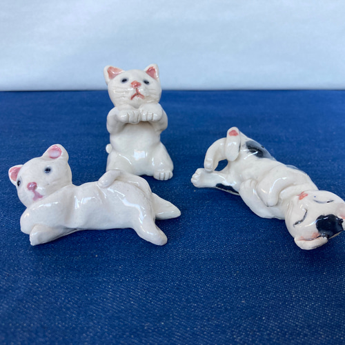 猫の置物 陶器 大小4個セット 昭和レトロ 2025年最新】Yahoo