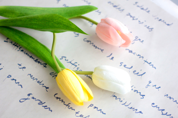 【パステルチューリップ3輪造花】｜アーティフィシャルフラワー 花瓶アレンジ| 春｜ギフト・インテリア雑貨 12枚目の画像