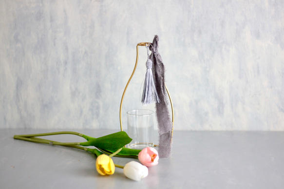 【パステルチューリップ3輪造花】｜アーティフィシャルフラワー 花瓶アレンジ| 春｜ギフト・インテリア雑貨 11枚目の画像