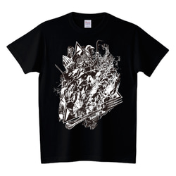 ストリートアート黒Tシャツ「DiSH」 3枚目の画像