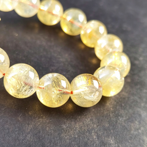 手頃価格✨虹煌めく天然アイリスシトリン✨金l運守りブレスレット