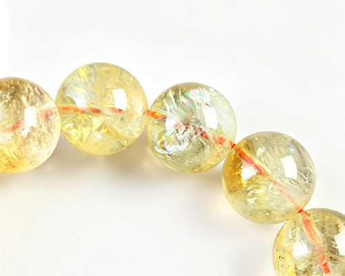 ＊蓮華様おまとめ＊シトリン　ハート　アイリスアメジスト　虹　ブレスレット 手頃価格✨虹煌めく天然アイリスシトリン✨金l運守りブレスレット