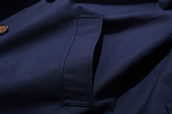 斜紋春季工作外套長外套內襯海軍藍230205-3 第7張的照片