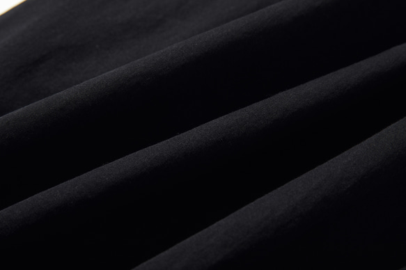 風合い年中愛用フレアースカート　ロングスカート　コットン100％　裏地付き　ブラック　230209-4 6枚目の画像