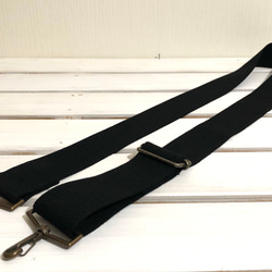 50mm太幅・斜め掛けショルダーストラップ★黒無地ベルト 3枚目の画像