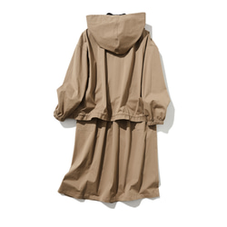 一年四季都可以使用的質感喇叭裙 長裙 100%棉 內襯棕色 230209-2 第12張的照片