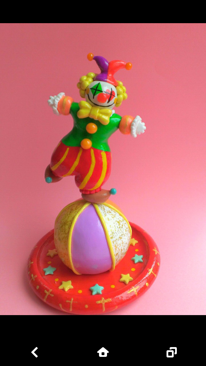 カラフルなピエロの絵 カラフルなピエロの絵