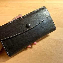 【全2色】極薄長財布 レザースリムウォレット長財布 マルチカード収納 シンプル レディース  メンズ#ブラック キャメル 11枚目の画像