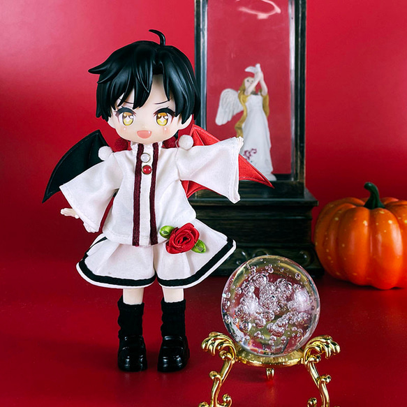 BABYL 悪魔除けお守り3種セット オビツ11 バラ悪魔セット 悪魔の翼付き 1/12ドール服 ドール