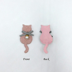 ネコ クッションパーツ（Pink）2個セット 4枚目の画像