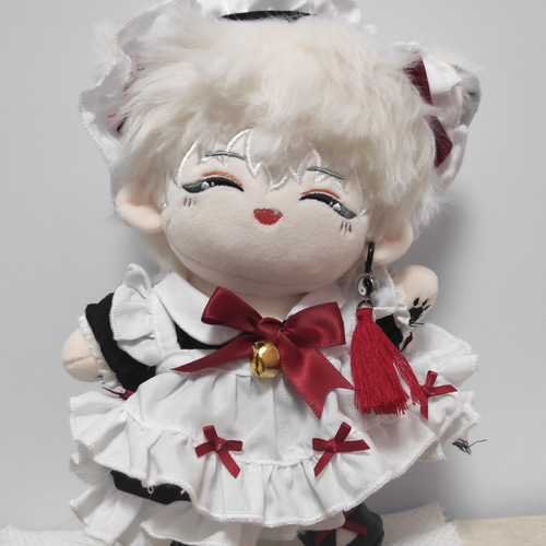 20cmぬいぐるみ 着せ替えぬいぐるみ かわいい 白髪の笑う少年 動物耳