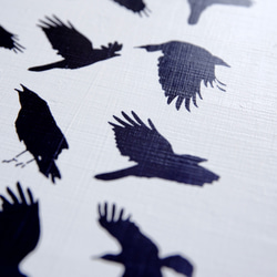 【The crow（#1）】  アートパネル　モダンアート　烏　カラス　モノクロ 5枚目の画像