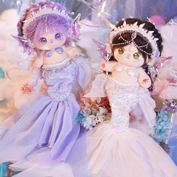 20cm着せ替えぬいぐるみ服 人魚セット 3色 着せ替え人形