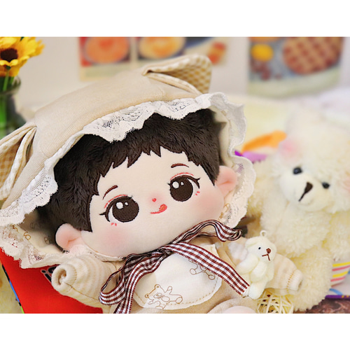 20cm/15cm ぬいぐるみ着せ替え服/ 茶色のクマ ぬい服/ ぬいぐるみ服