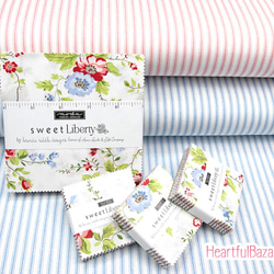 USAコットン(110×50) moda sweet Liberty ストライプ スカイ 5枚目の画像