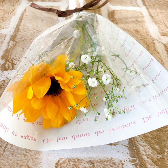 【028】おまかせプチブーケ フレッシュフラワー 花束 4枚目の画像