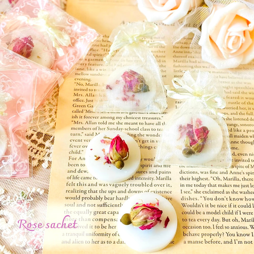 10個】miniローズアロマサシェ＊ ノベルティ、プチギフト キャンドル