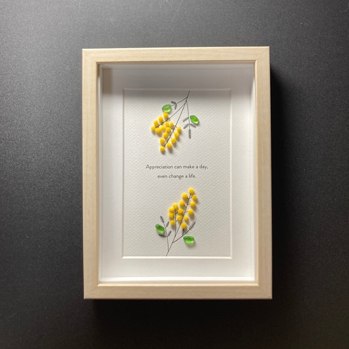 シーグラスアート「ミモザ」 その他アート ゆきみ工房 通販 15453865